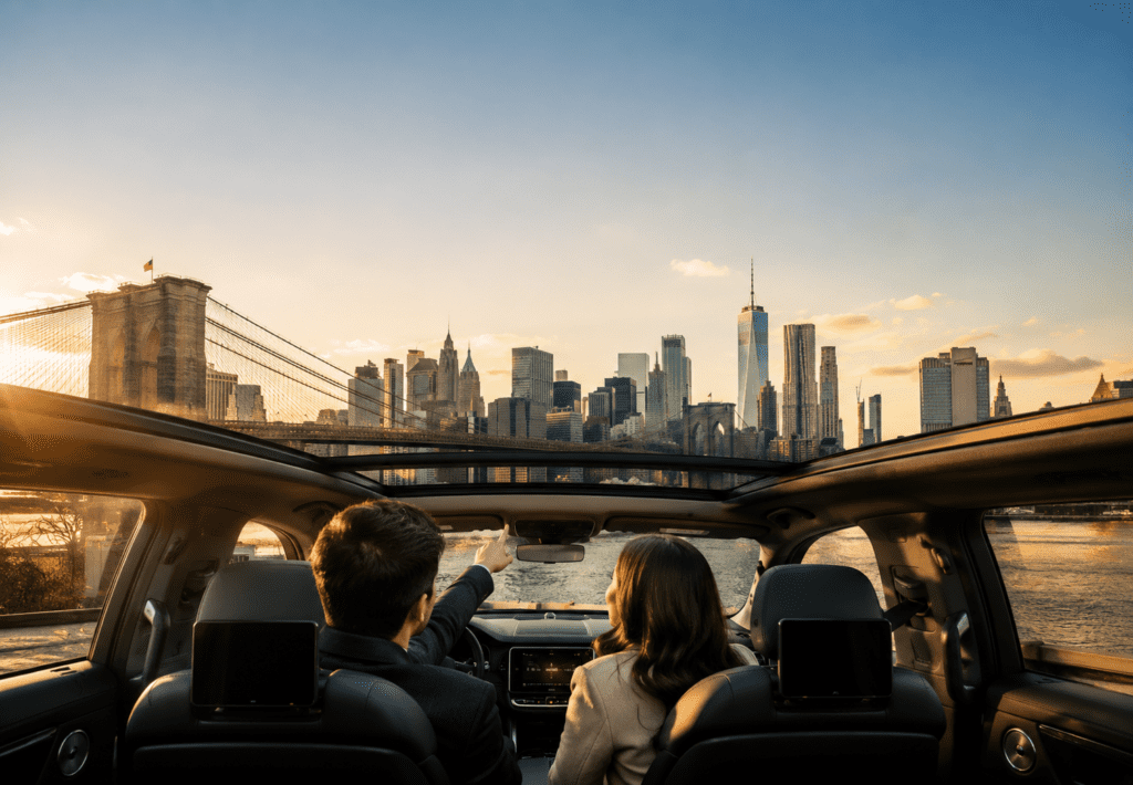 Private city tour vehicle in New York
