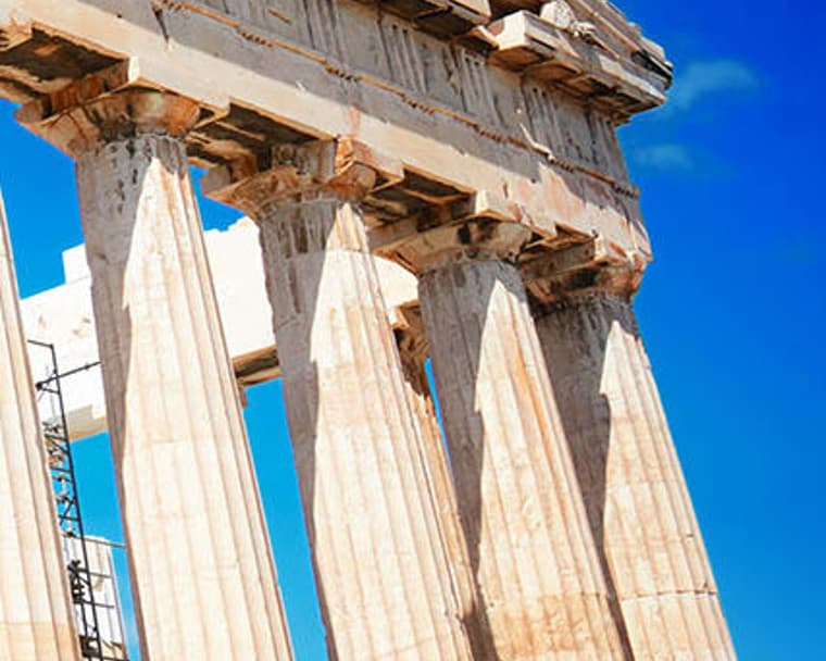 Classical columns in Athens